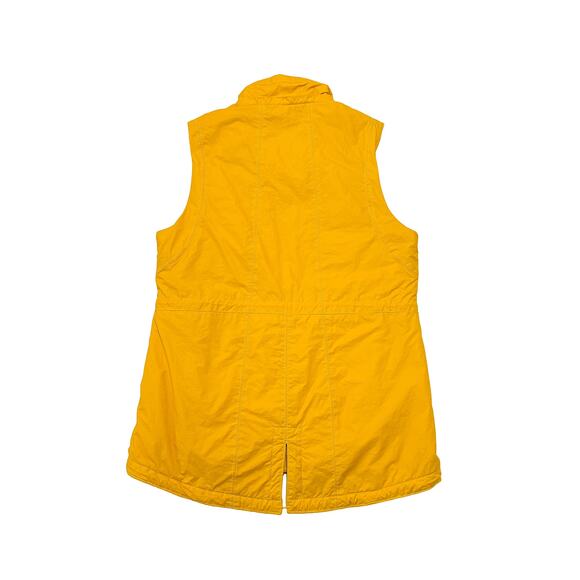 Athleta Rockview Hiking Vest Women M Yellow Long Water Repellent Outdoor - Picture 3 of 9